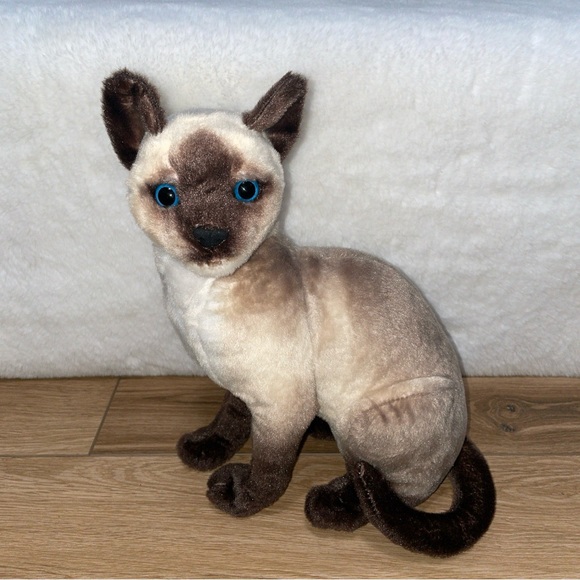 tiger tale toy Other - Tiger Tale Toy Realistic Siamese Cat Plush Stuffed Animal 14”